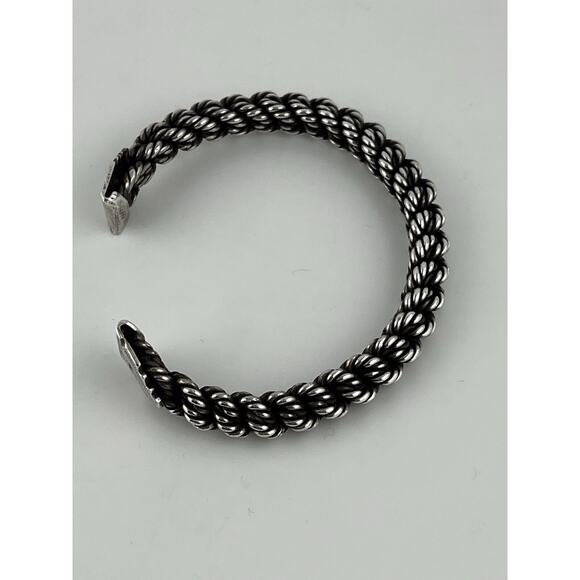 Vintage Sterling Silver 925 Cuff Bracelet Handmade Made